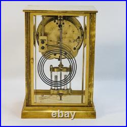 Antique Seth Thomas A-48-R Crystal Regulator Brass Mantel Clock USA Read