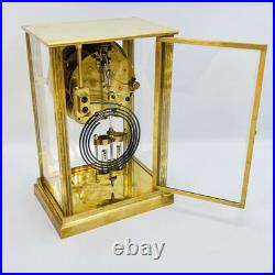 Antique Seth Thomas A-48-R Crystal Regulator Brass Mantel Clock USA Read