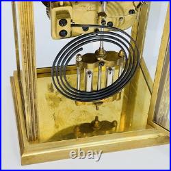 Antique Seth Thomas A-48-R Crystal Regulator Brass Mantel Clock USA Read