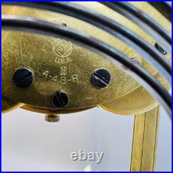 Antique Seth Thomas A-48-R Crystal Regulator Brass Mantel Clock USA Read