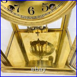 Antique Seth Thomas A-48-R Crystal Regulator Brass Mantel Clock USA Read