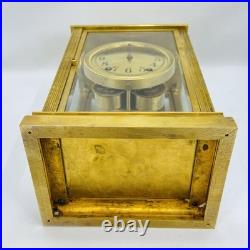 Antique Seth Thomas A-48-R Crystal Regulator Brass Mantel Clock USA Read