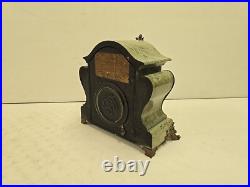 Antique Seth Thomas Adamantime No 102A Green Mareblite Wood & Brass Mantel Clock Antique Seth Thomas Adamantime No 102A Green Mareblite Wood & Brass Mantel Clock