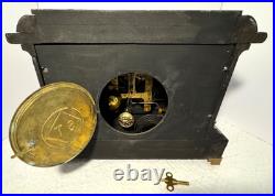 Antique Seth Thomas Adamantine 4 Column with Lion Heads Clock-Looks & Runs Great