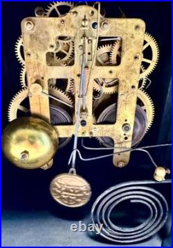 Antique Seth Thomas Adamantine 4 Column with Lion Heads Clock-Looks & Runs Great