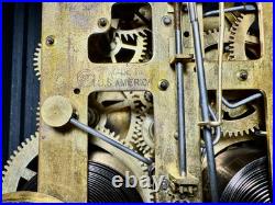 Antique Seth Thomas Adamantine 4 Column with Lion Heads Clock-Looks & Runs Great