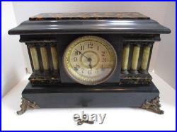 Antique Seth Thomas Adamantine 6 Column Mantle Clock Lions Head FOR PARTS/REPAIR