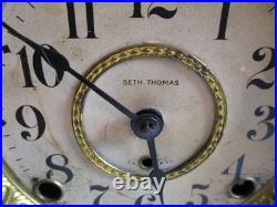 Antique Seth Thomas Adamantine 6 Column Mantle Clock Lions Head FOR PARTS/REPAIR
