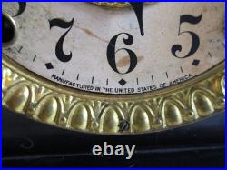 Antique Seth Thomas Adamantine 6 Column Mantle Clock Lions Head FOR PARTS/REPAIR