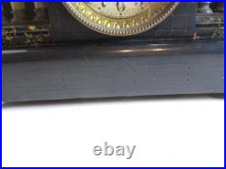 Antique Seth Thomas Adamantine 6 Column Mantle Clock Lions Head FOR PARTS/REPAIR