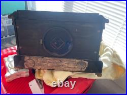 Antique Seth Thomas Adamantine 6 Pillar Mantle Clock Lions Head Handles