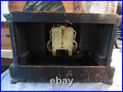 Antique Seth Thomas Adamantine 6 Pillar Mantle Clock Lions Head Handles WithKey