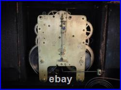 Antique Seth Thomas Adamantine 6 Pillar Mantle Clock Lions Head Handles WithKey