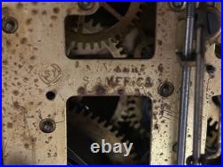 Antique Seth Thomas Adamantine 6 Pillar Mantle Clock withLions Heads circa 1901