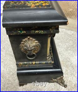 Antique Seth Thomas Adamantine 6 Pillar Mantle Clock withLions Heads circa 1901 Antique Seth Thomas Adamantine 6 Pillar Mantle Clock withLions Heads circa 1901