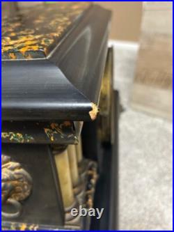 Antique Seth Thomas Adamantine 6 Pillar Mantle Clock withLions Heads circa 1901