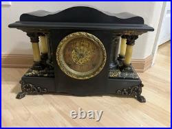 Antique Seth Thomas Adamantine 8 Day 4 Column Mantle Clock