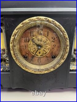 Antique Seth Thomas Adamantine 8 Day 4 Column Mantle Clock