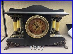 Antique Seth Thomas Adamantine 8 Day 4 Column Mantle Clock