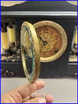 Antique Seth Thomas Adamantine 8 Day 4 Column Mantle Clock