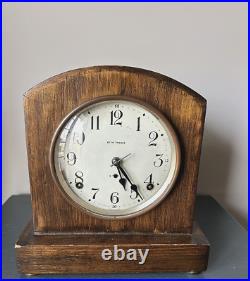 Antique Seth Thomas Adamantine 8 Day Mantle Or Bookcase / Shelf Clock
