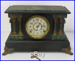 Antique Seth Thomas Adamantine 8 Day Time & Strike Mantle Clock Free Shipping