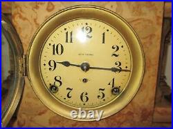 Antique Seth Thomas Adamantine Clock 8-Day, Time/Gong and Bell Strike, Key-wind
