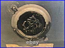 Antique Seth Thomas Adamantine Faux Marble Lion Head Woman Mantle Clock WithKey