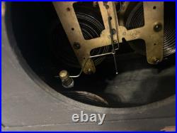 Antique Seth Thomas Adamantine Faux Marble Lion Head Woman Mantle Clock WithKey