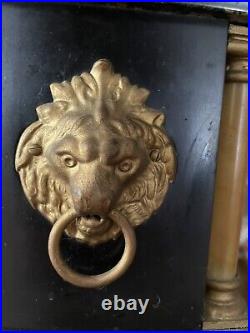 Antique Seth Thomas Adamantine Lion Head 6 Column Mantle Clock withKey