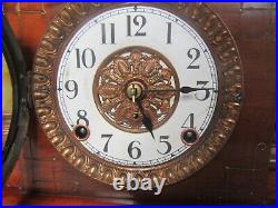 Antique Seth Thomas Adamantine Lion Mantle Clock (Works)