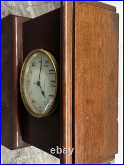 Antique Seth Thomas Adamantine Mahogany 8 Day Mantle Clock For Parts / Repair