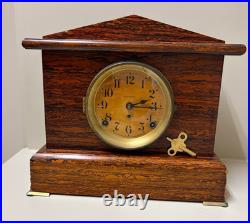 Antique Seth Thomas Adamantine Mantel Clock 8 Day 89C Movement Working with Key