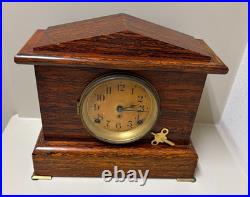 Antique Seth Thomas Adamantine Mantel Clock 8 Day 89C Movement Working with Key