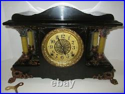 Antique Seth Thomas Adamantine Mantel Clock 8-Day, Time/Strike, Key-wind