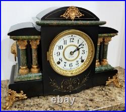 Antique Seth Thomas Adamantine Mantel Clock 8-Day, Time/Strike. Key-wind (ST #A)