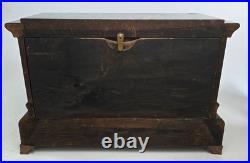 Antique Seth Thomas Adamantine Mantel Clock Lion Handles Key Pendulum Untested