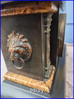 Antique Seth Thomas Adamantine Mantel Clock Model 102 Lion Head Working