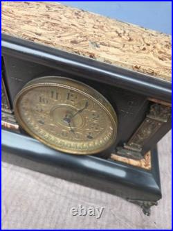 Antique Seth Thomas Adamantine Mantel Clock Model 102 Lion Head Working