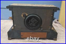 Antique Seth Thomas Adamantine Mantel Clock Model 102 Lion Head Working
