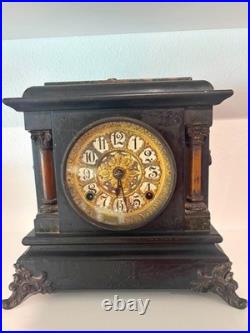 Antique Seth Thomas Adamantine Mantel Clock Working Keeps Time Original Labels