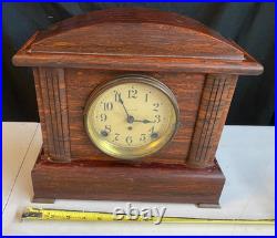 Antique Seth Thomas Adamantine Mantel Shelf 89AD Clock 1916B with key & pendulum