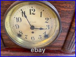 Antique Seth Thomas Adamantine Mantel Shelf 89AD Clock 1916B with key & pendulum