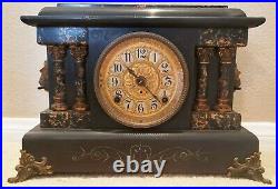 Antique Seth Thomas Adamantine Mantle Clock 1890c