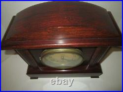 Antique Seth Thomas Adamantine Mantle Clock 89AD, Key Wind, 8 Day Twin Columns