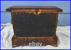 Antique Seth Thomas Adamantine Mantle Clock Burl Walnut 89C Movement Runs