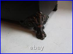 Antique Seth Thomas Adamantine Mantle Clock Faux Marble Lions Head FOR PARTS