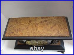 Antique Seth Thomas Adamantine Mantle Clock Faux Marble Lions Head FOR PARTS