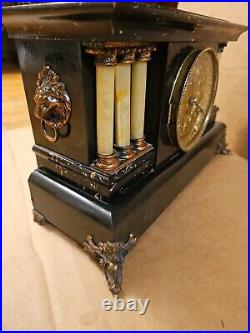 Antique Seth Thomas Adamantine Mantle Clock In Good Working Condition L1