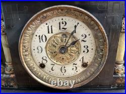 Antique Seth Thomas Adamantine Mantle Clock Made in USA (Read Description)